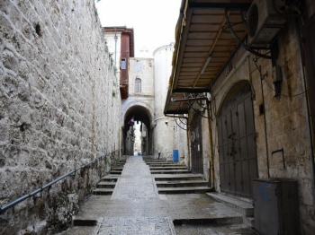 Calles vacias en Jerusalén